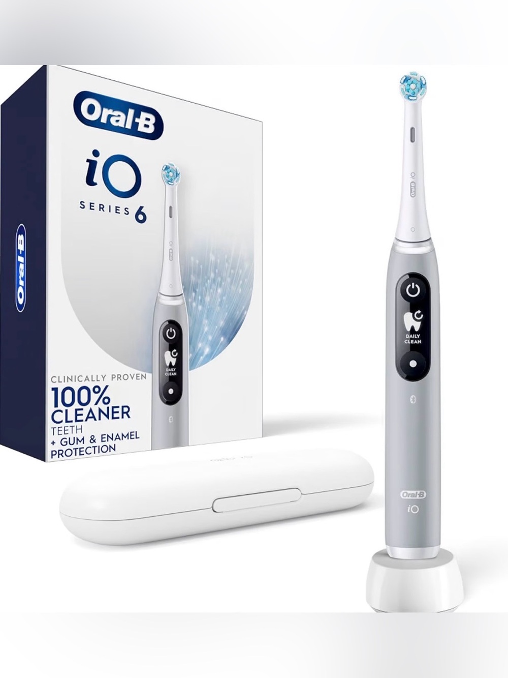 Oral-B iO Series 6 Grey Opal Rechargeable Electric Toothbrush NEW